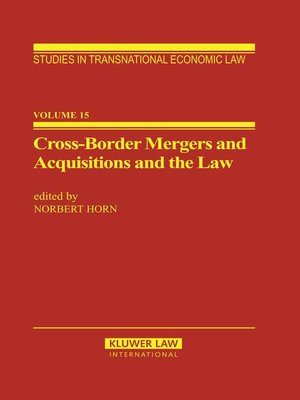 cover image of Cross-Border Mergers and Acquisitions and the Law